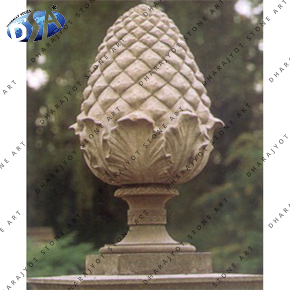 Hand Carved Garden Decorative Sandstone Pineapple Finials