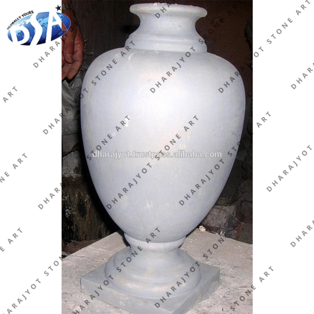 Simple Design Handmade White Marble Decorative Finials