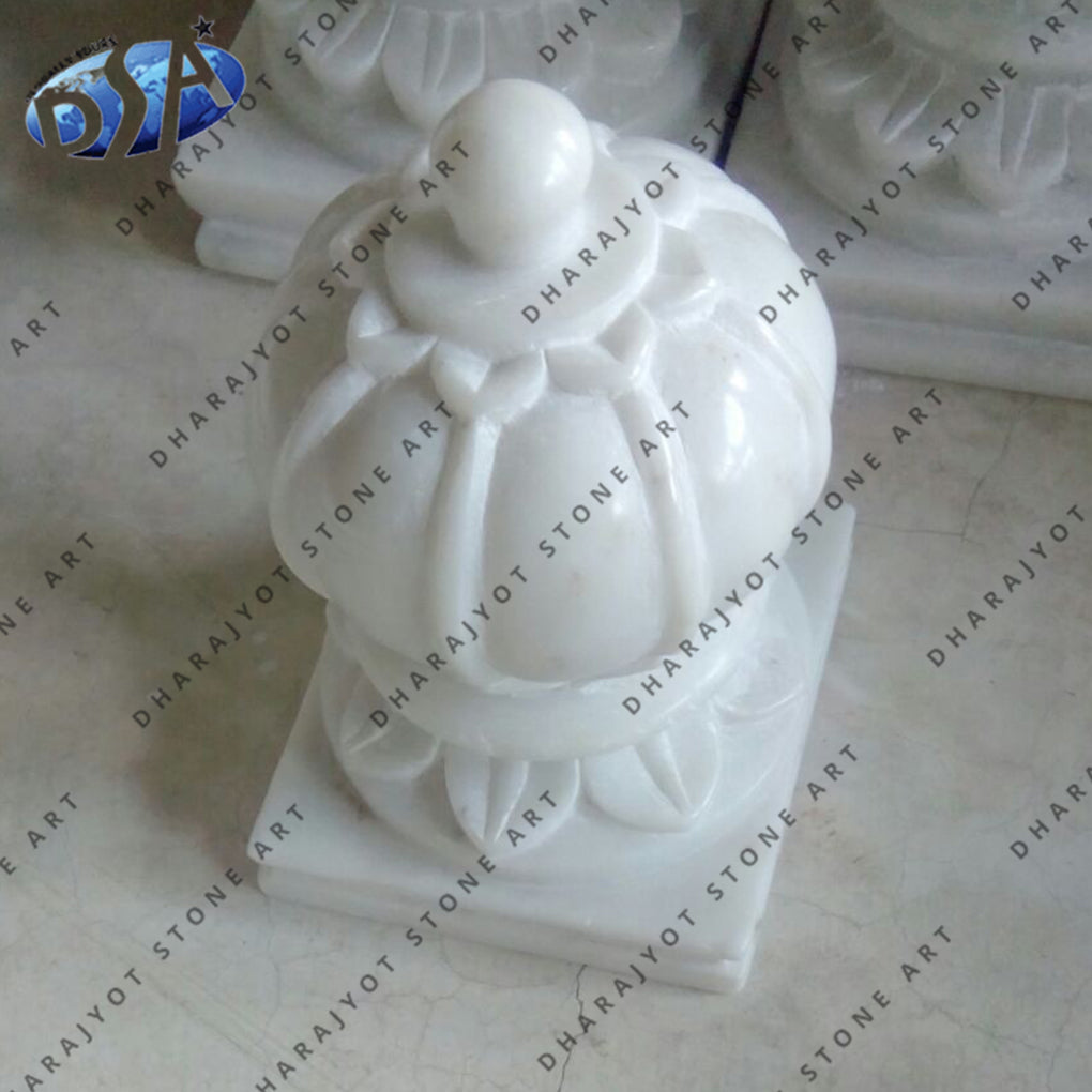 Marble Art White Unique Finials