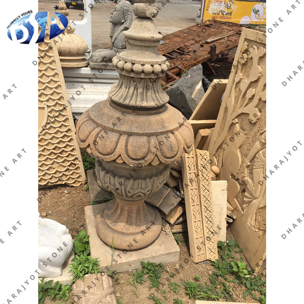 Garden Decoration Hand Carving Outdoor Finials