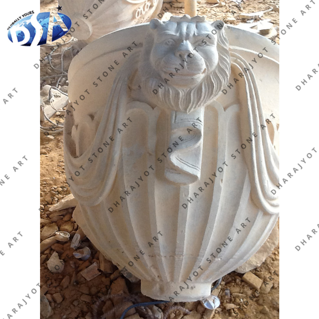 Customize White Marble Garden Decor Finials