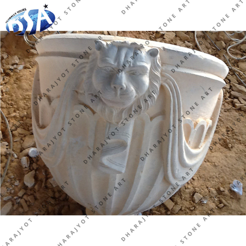 Customize White Marble Garden Decor Finials