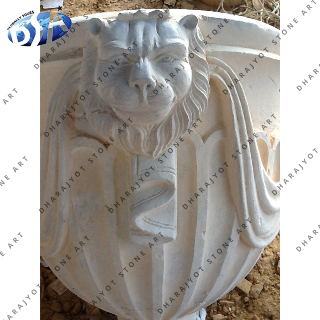 Customize White Marble Garden Decor Finials