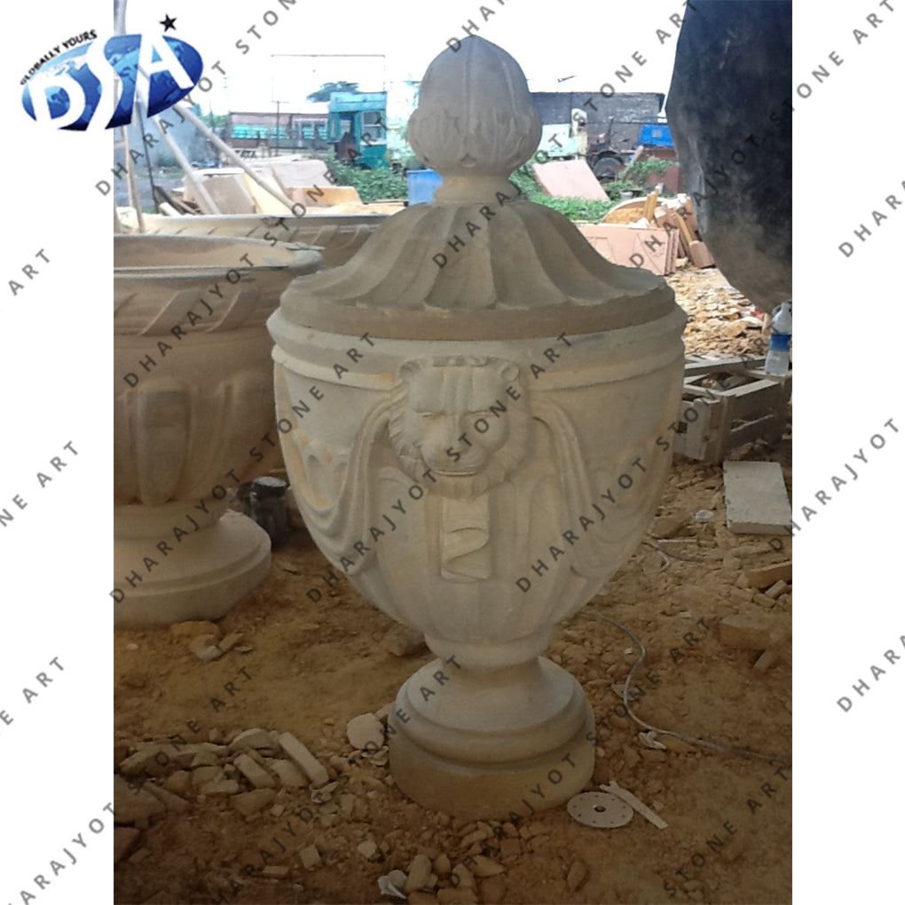 Customize White Marble Garden Decor Finials