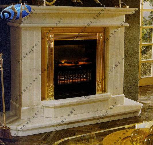 Home Decoration Large Marble Fireplace
