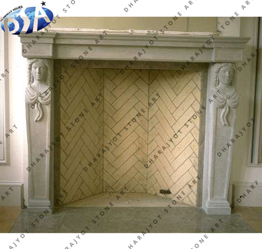 Antique Style Home Decoration Marble Fireplace