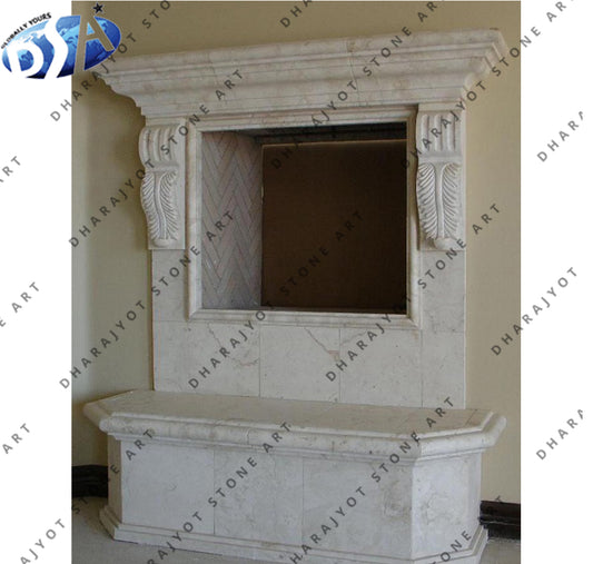 Luxury Hand Carved Marble Stone Fireplace