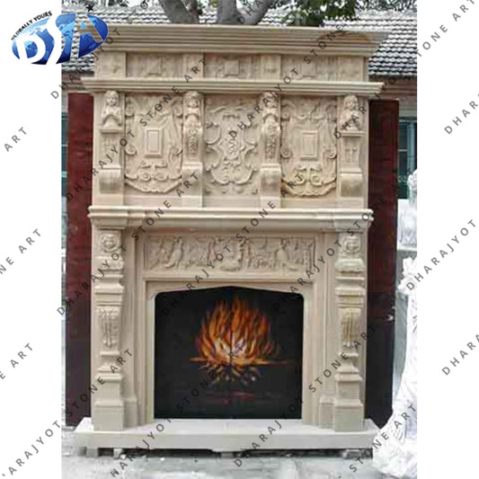 Luxury Home Decoration Roman Style Vintage Fireplace