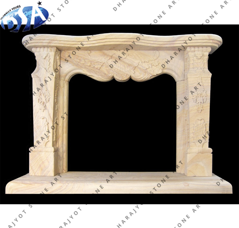 Home Decoration French Marble Fireplace