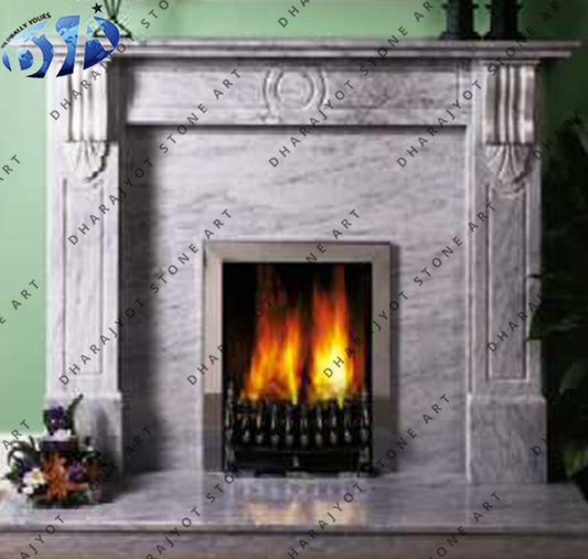 Grey Stone Custom Fireplace