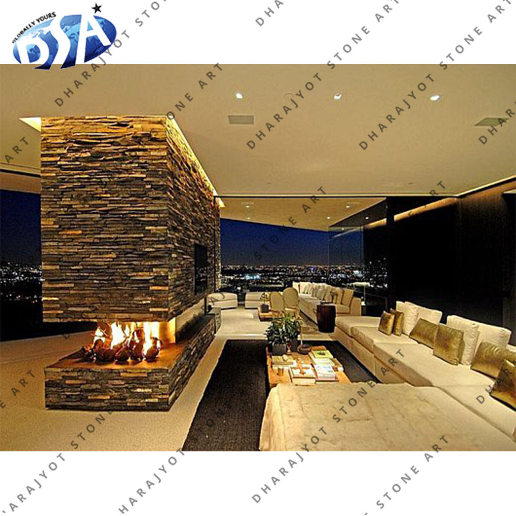 Indoor Freestanding 100% Hand Carved Fireplace