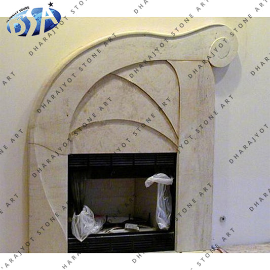 Luxury Hand Carved Marble Fireplace