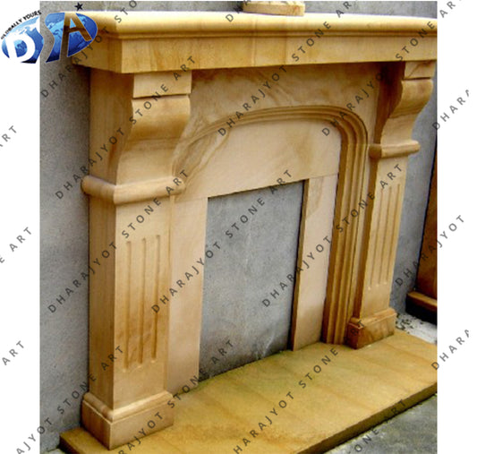 Decorative Custom Hand Carving Marble Fireplace