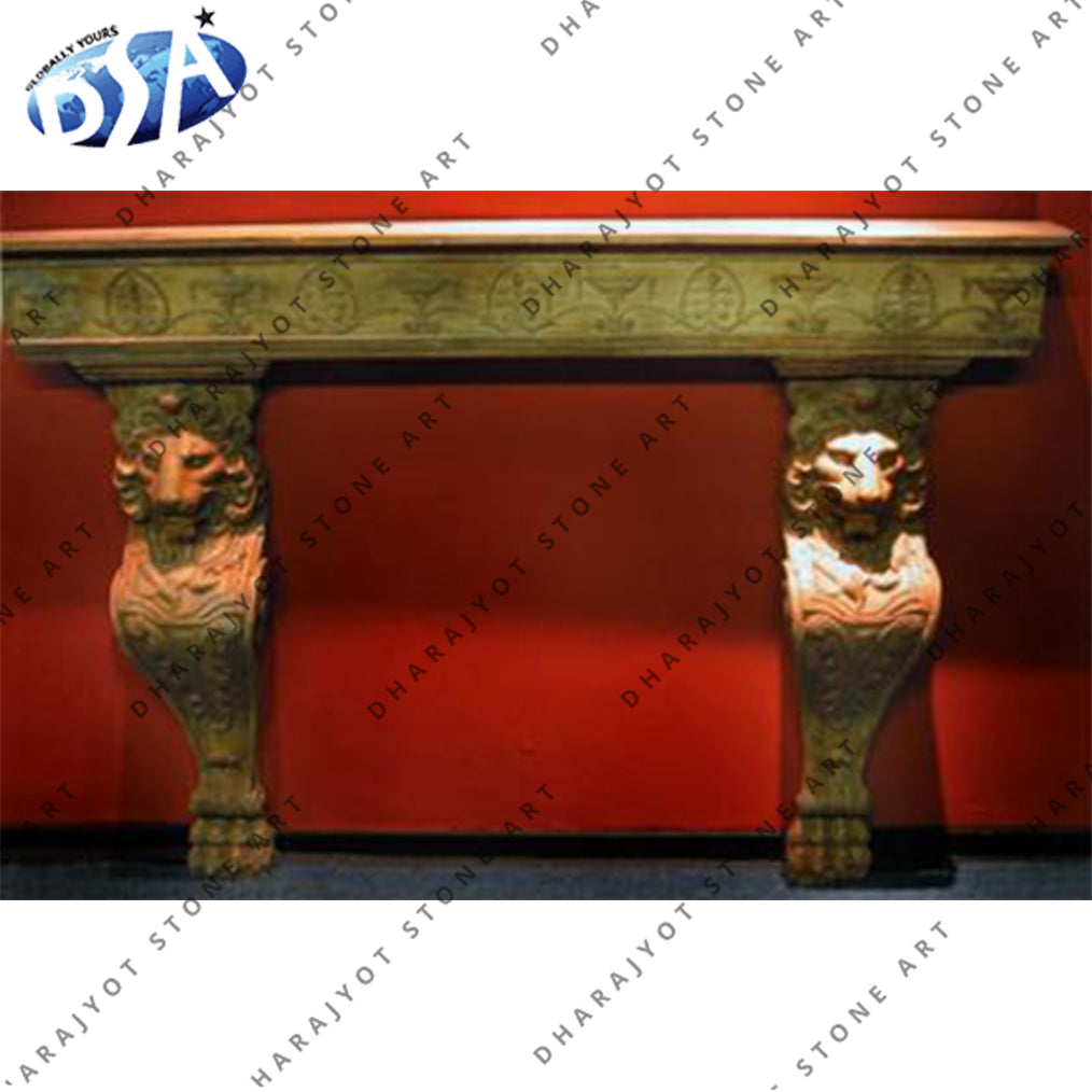 French Style Modern Stone Fireplace