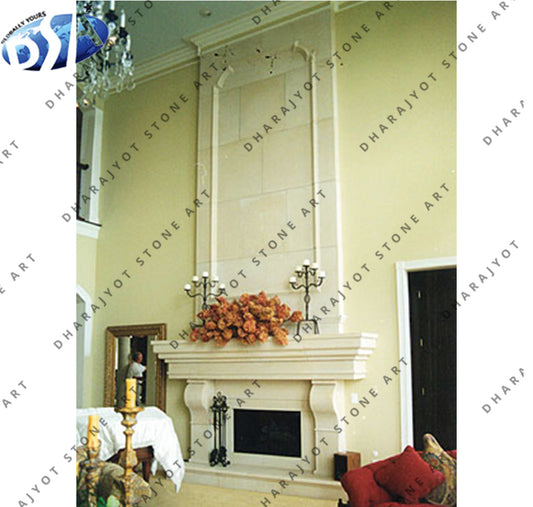 Home Decor Western Style Marble Fireplace