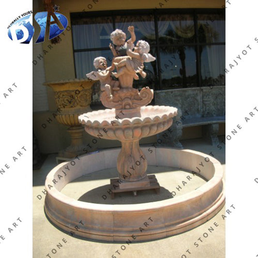 Garden Decoration Outdoor Marble Stone Waterfall Fountain