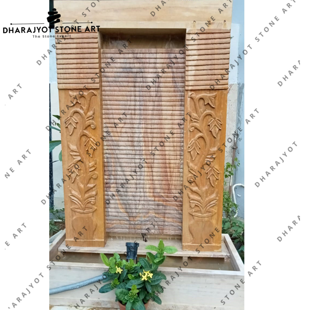 Carved Sandstone Indoor Wall Fountains