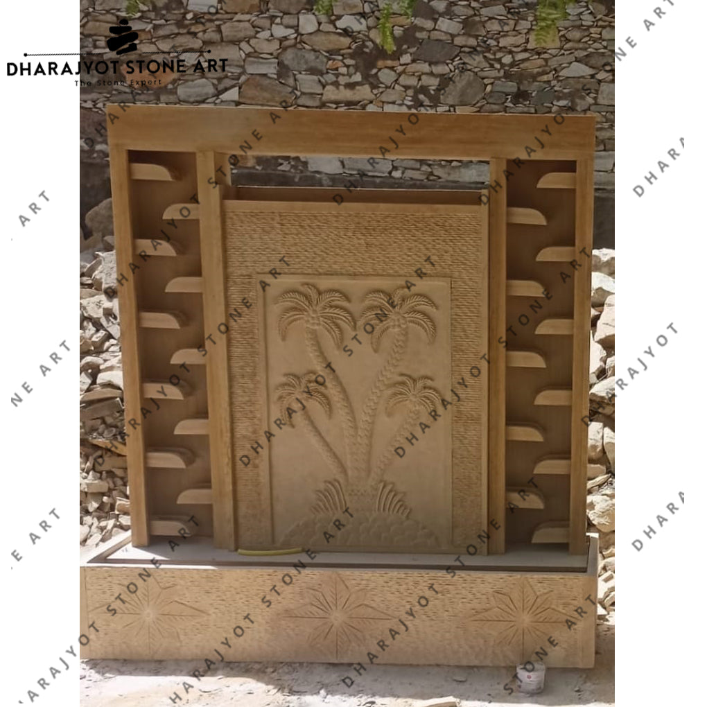 Street Décor Yellow Marble Fountain