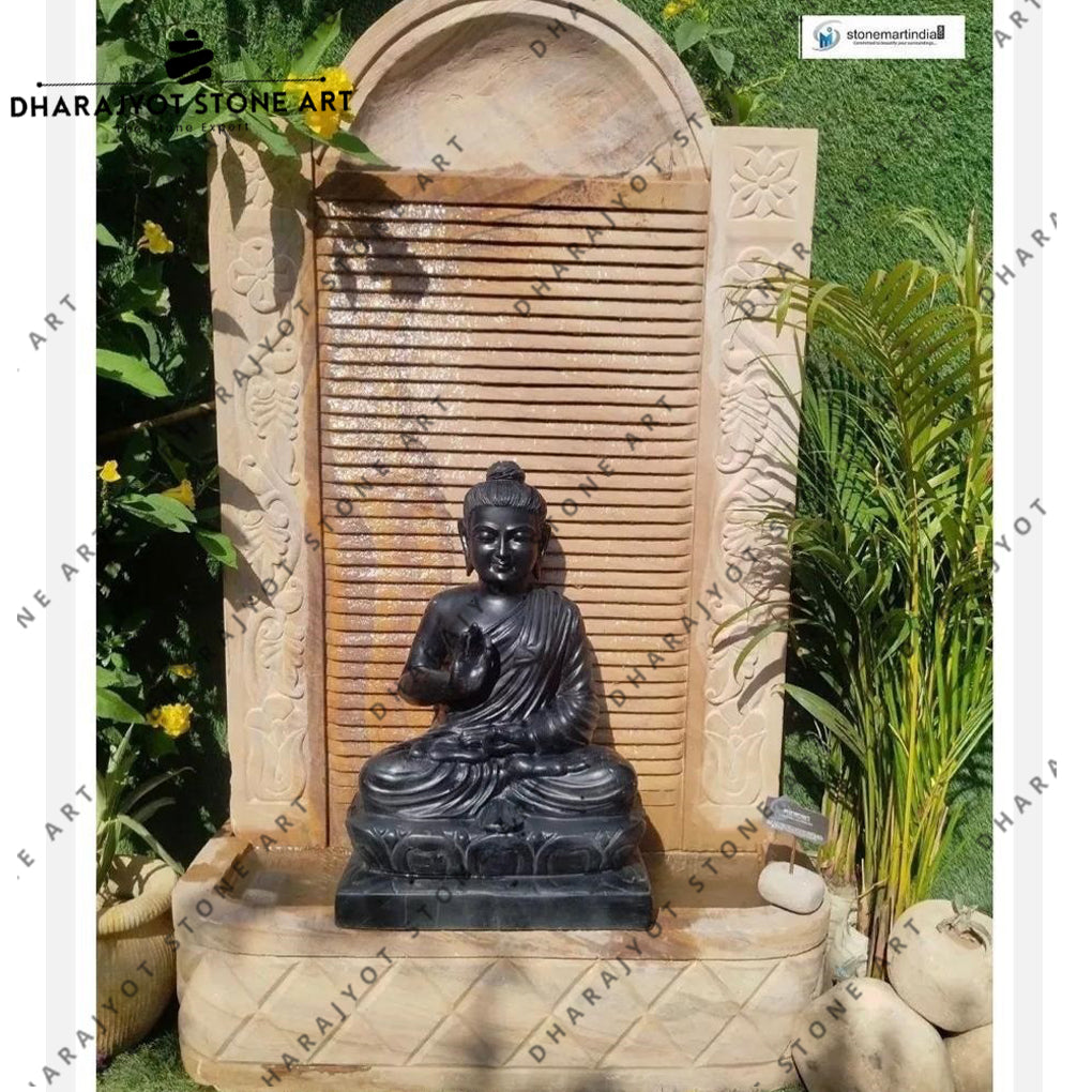 5 Feet Marble Buddha Statue Fountain