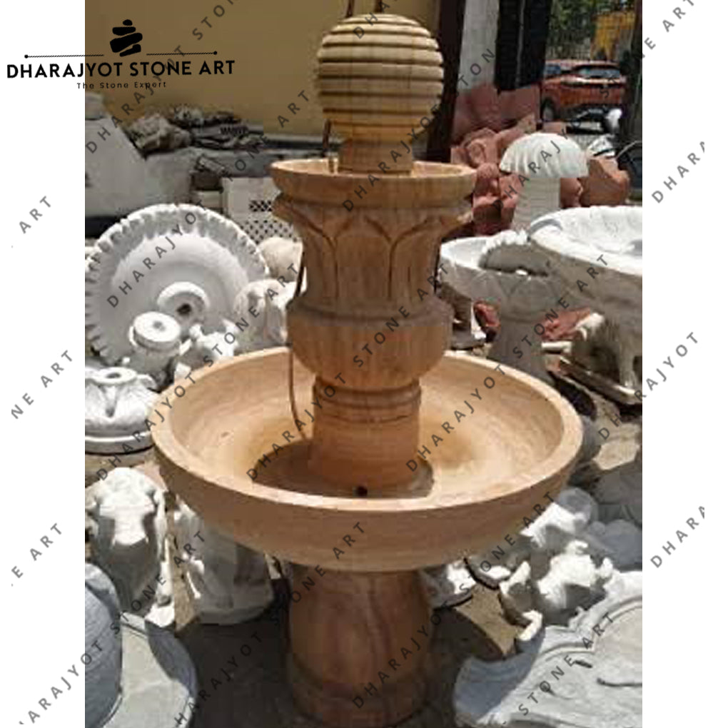 Outdoor Nature Stone Garden Ball Water Fountain