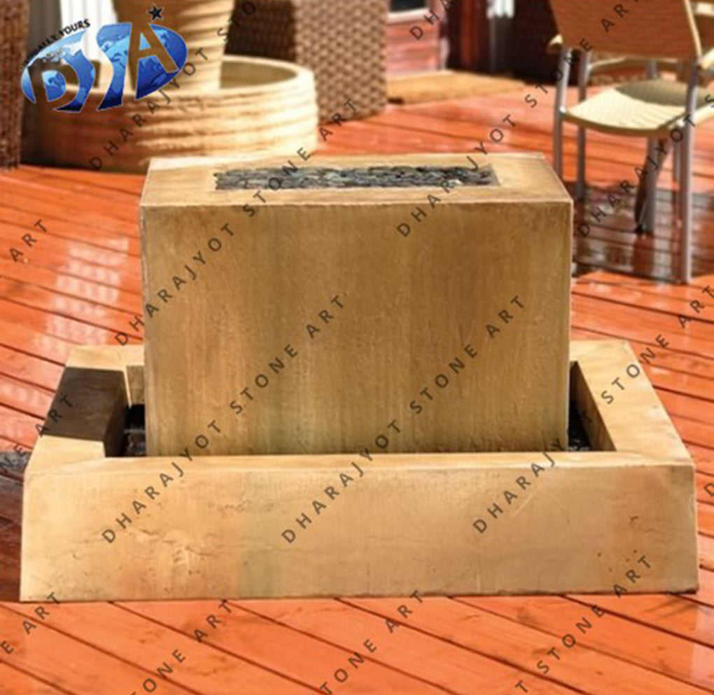 Block Garden Marble Water Fountain
