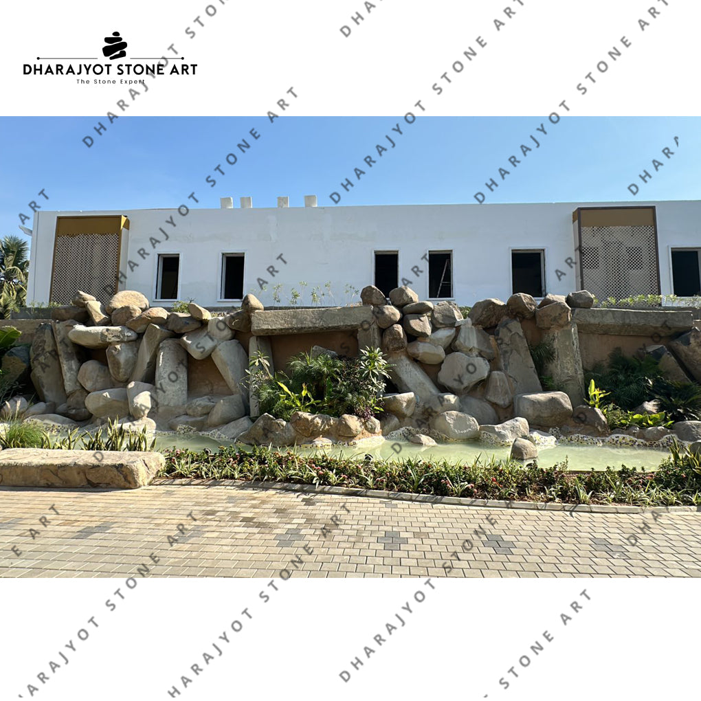 Outdoor River Stone Garden Waterfall