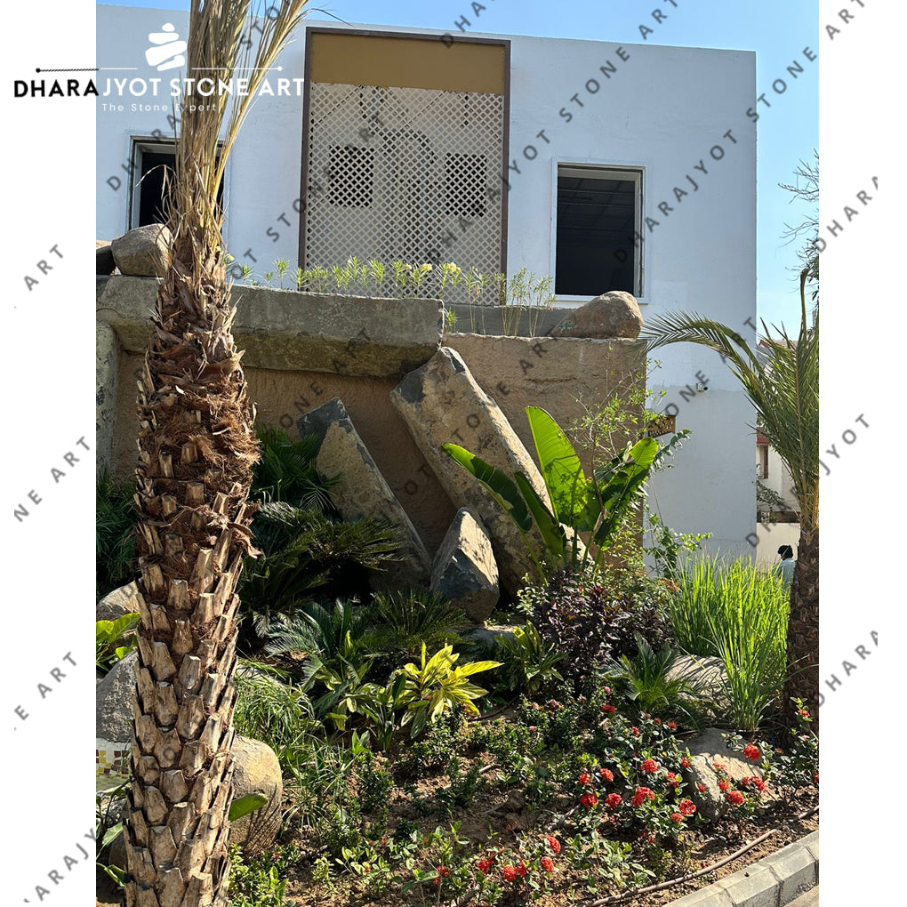 Outdoor River Stone Garden Waterfall