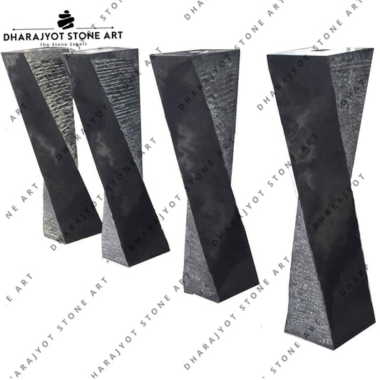 Polished Square Marble Water Fountain For Home