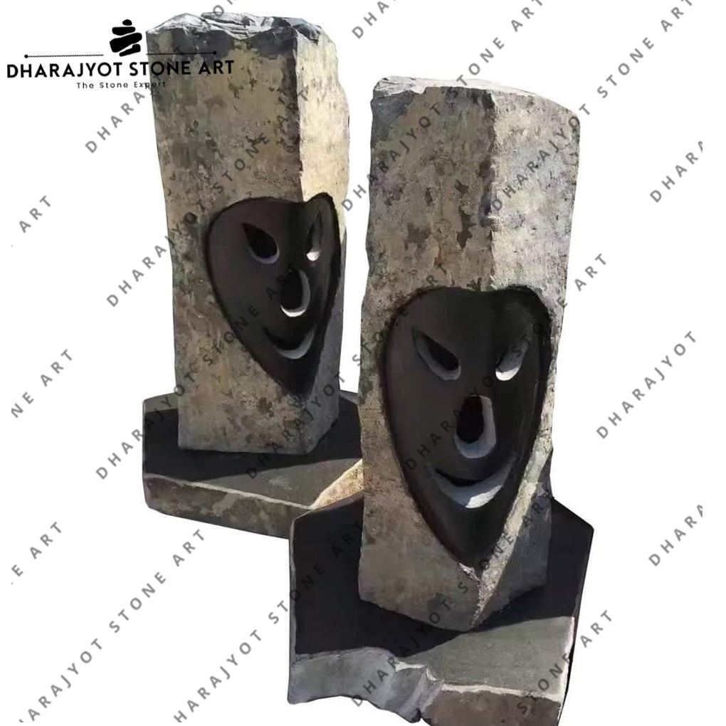 Modern Style Black Stone Marble Outdoor Fountain