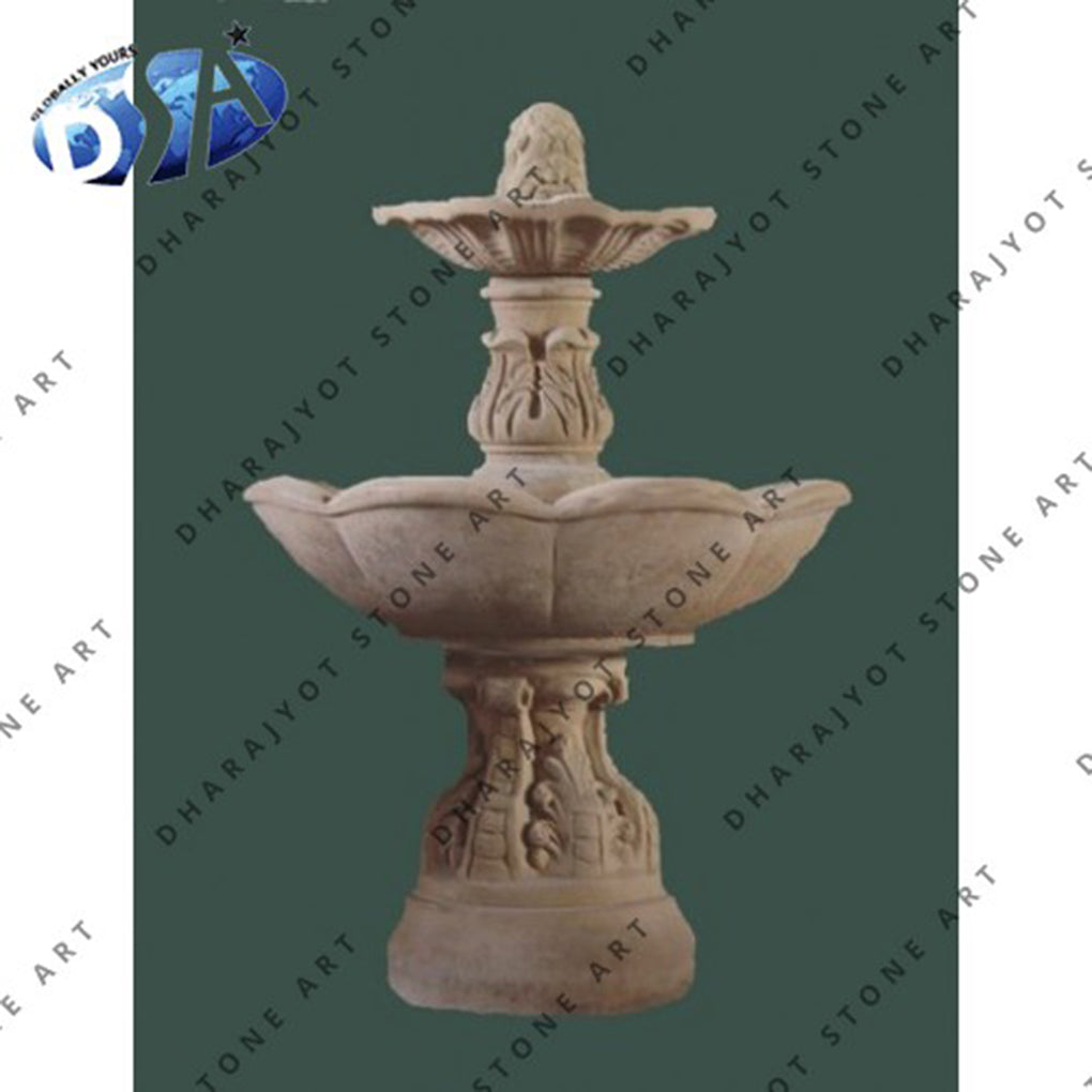 Outdoor Garden Natural Stone Hand Carved Marble Water Fountain