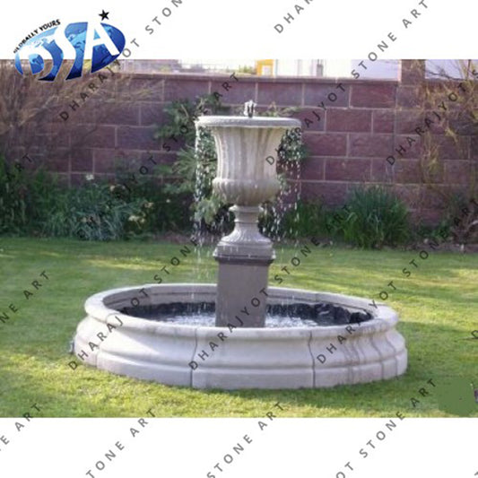 Customized Outdoor Decoration Large Marble Stone Water Fountain