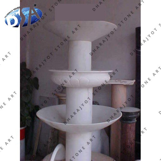 Garden Decoration White Marble Free Standing Water Fountain