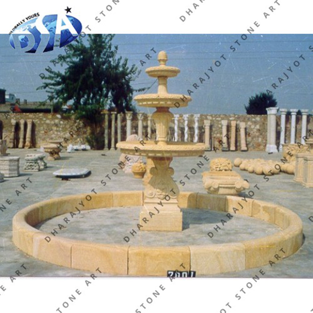 European Outdoor Garden Decoration Natural Stone Fountain