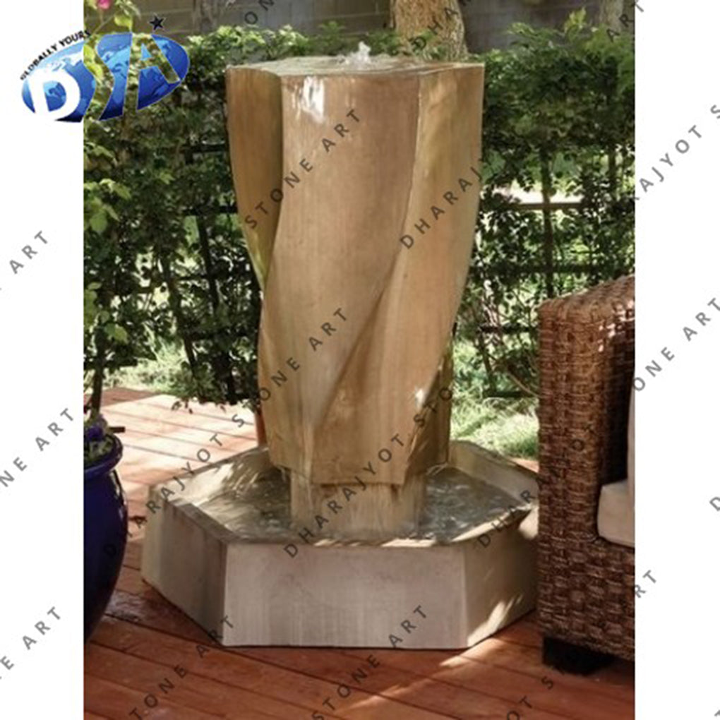 Modern Outdoor Water Stone Fountain