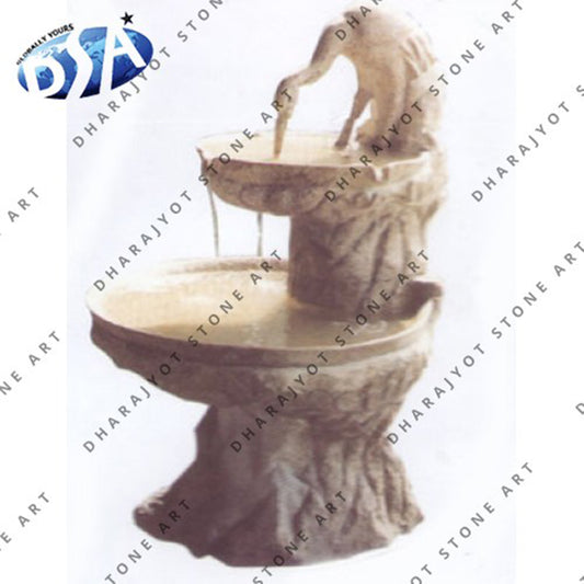 Sandstone Hand Carved Garden Decorative Fountain