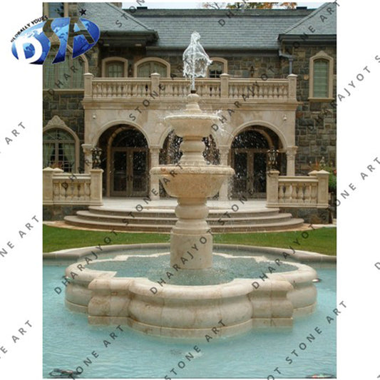 Outdoor Garden Decoration Large Sandstone Water Fountain