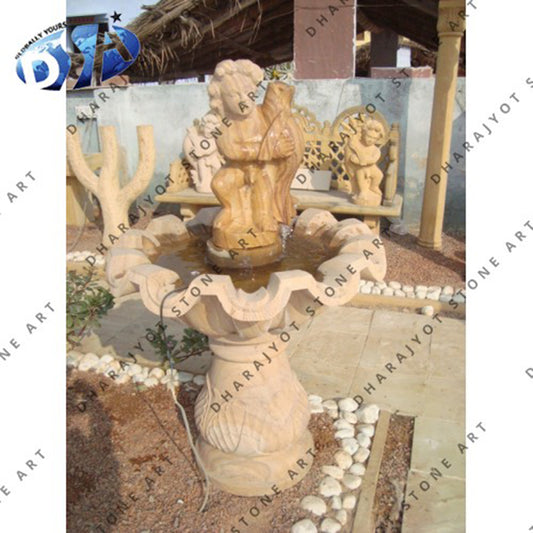 Outdoor Stone Garden Fountain Marble Sculptured Fountain