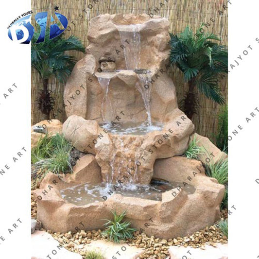 Wonderful Garden Sandstone Real Look Waterfall Fountain
