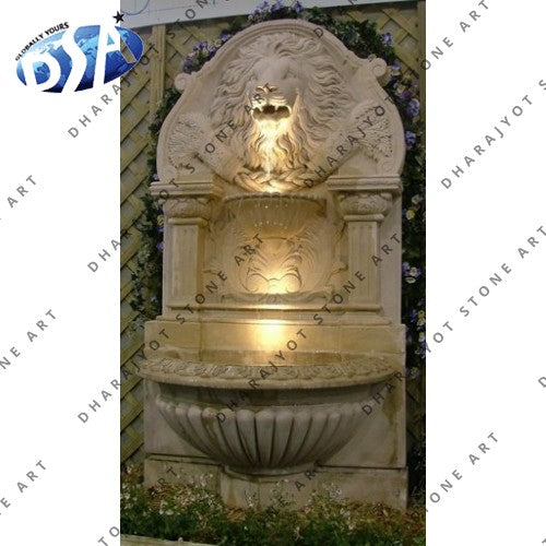 Lion Face Wall Hanging Water Fountain