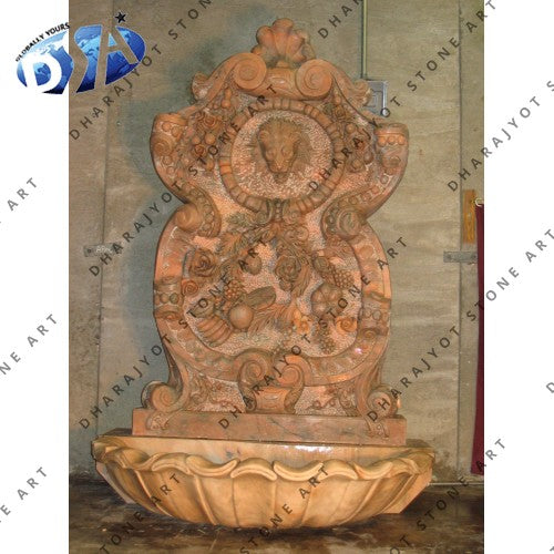 Hand Carved Outdoor Wall Fountain