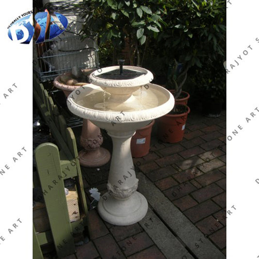Custom Made White Marble Grape Carving Water Fountain