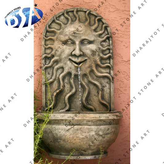 Natural Stone Off - White Wall Fountain