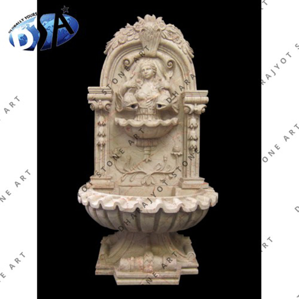 Classical Style Hand Carved Outdoor Marble Water Fountain