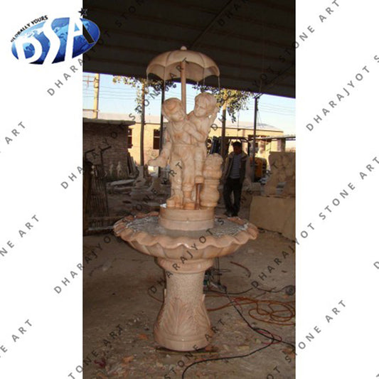 Classical Europe Style Hand Carved Marble Garden Fountain