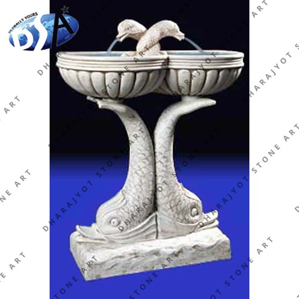 Garden Decoration White Stone Water Fountain