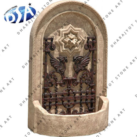 Outdoor Decoration Antique Style Marble Wall Fountain