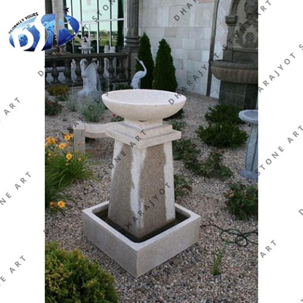 Grey Sandstone Garden Stone Water Fountain