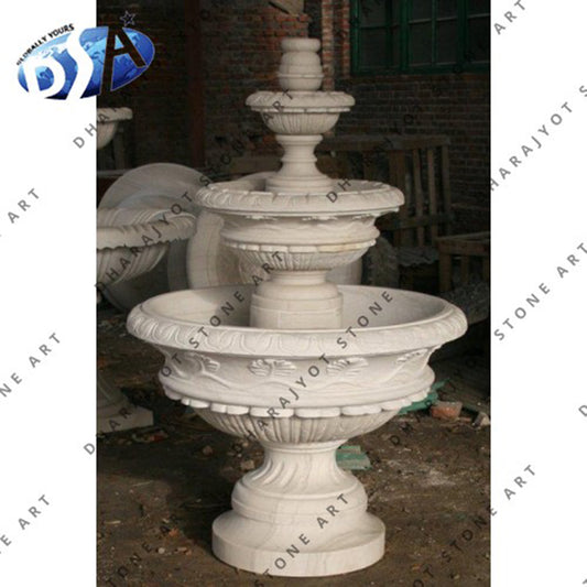 Hand Carving White Garden Marble Fountain