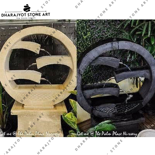 Antique Garden Ornament 3 Tiers Stone Waterfall Fountain