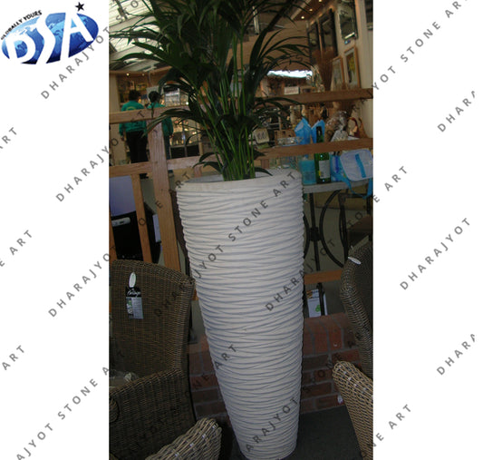 Indoor Decoration Designer Marble Flower Pot